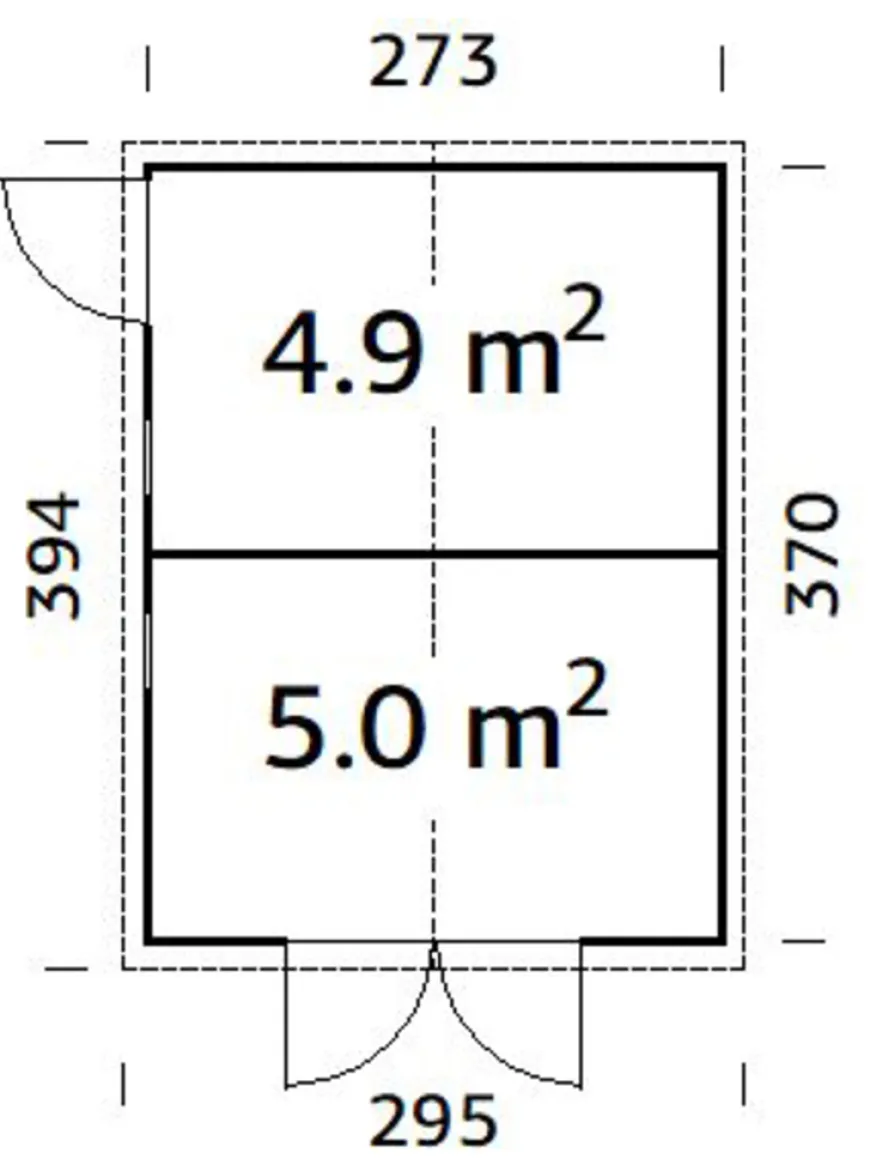 Palmako redskabsrum Aksel 3 - 273 x 370 cm