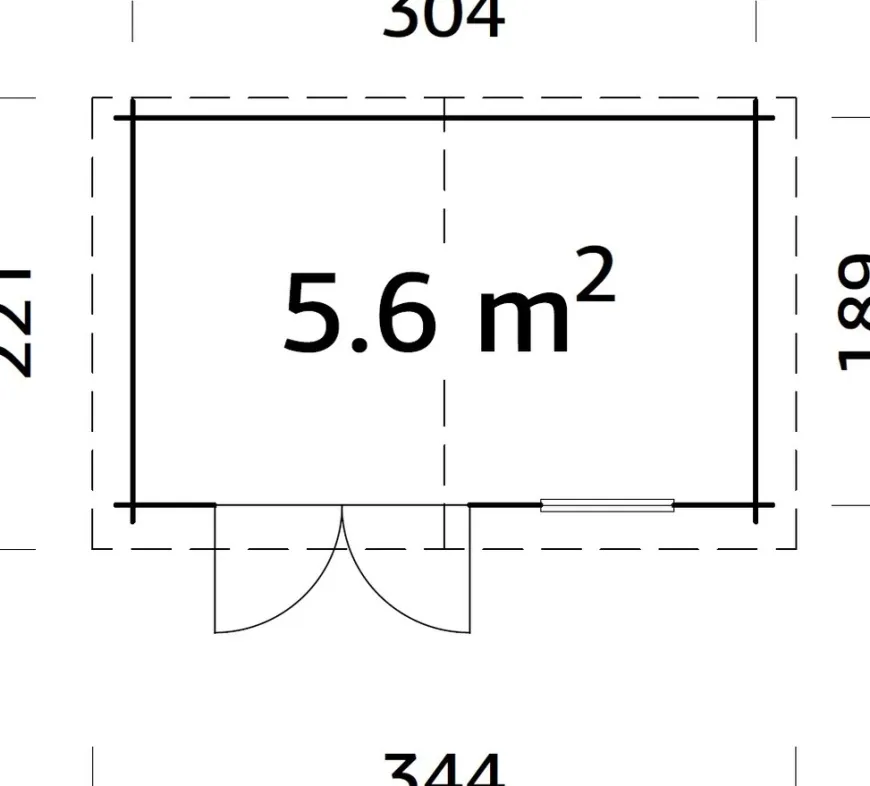 Palmako redskabsrum Lotta 320 x 205 cm