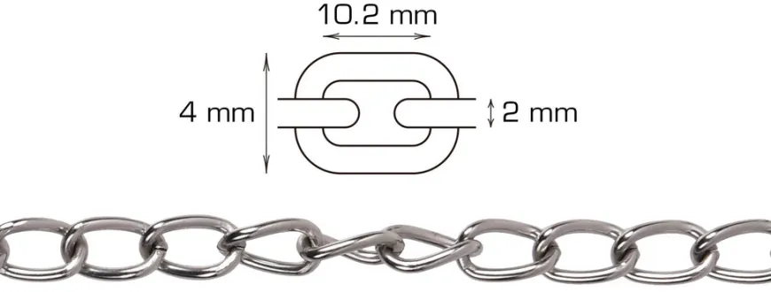Panserkæde 2 meter x 2,0 mm