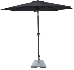Parasol Arizona sort m/krank & tilt Ø300 cm - Sunlife®