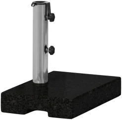 Parasolfod halvrund B45 x D28 x H8/30 cm sort