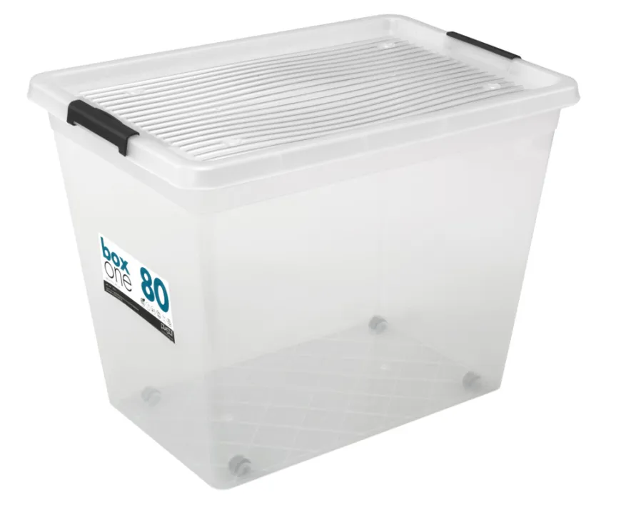 Plast1 plastboks m/låg klar - BoxOne 80