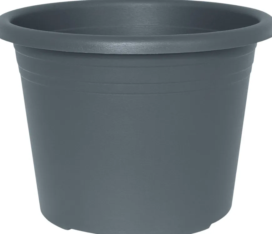 Potte Cylindro plast grå Ø16 cm