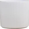 Potteskjuler Pillar Stripes hvid Ø14 cm