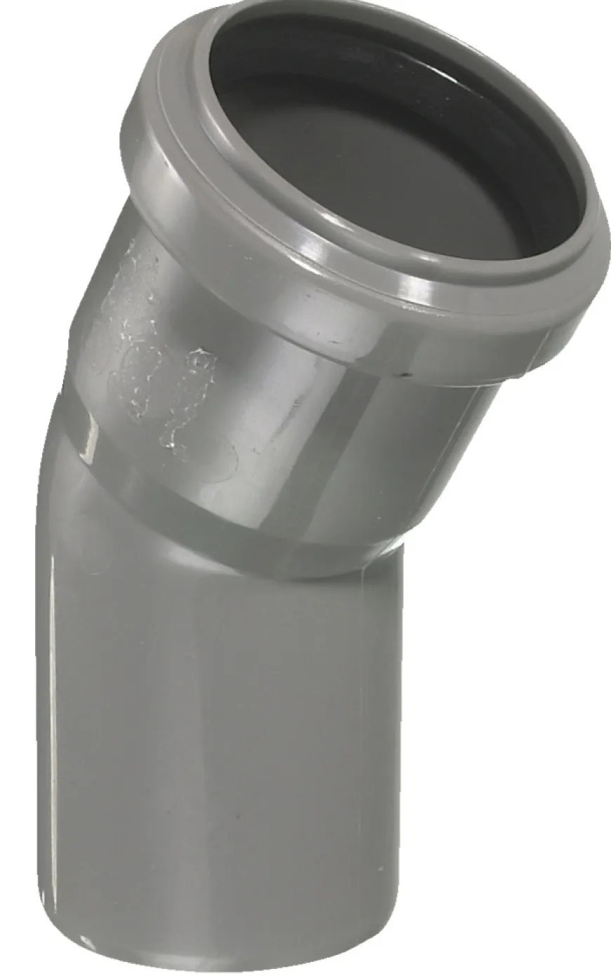 PP bøjning grå 75 mm x 30 gr.
