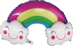 Regnbue folieballon 1 stk. B66 x H40 cm