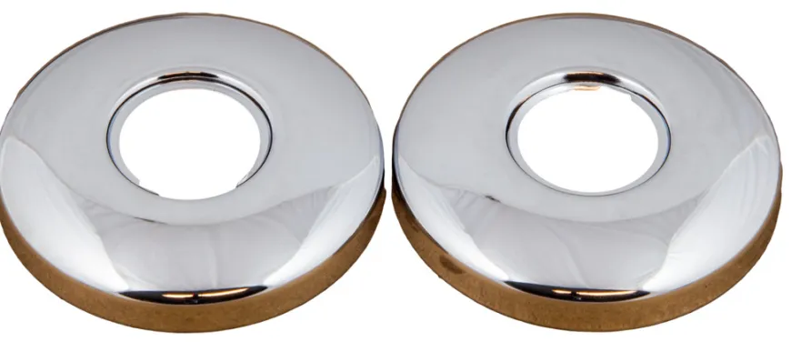 Roset til brusearmatur 3/4" x H13 mm krom - 2 stk.