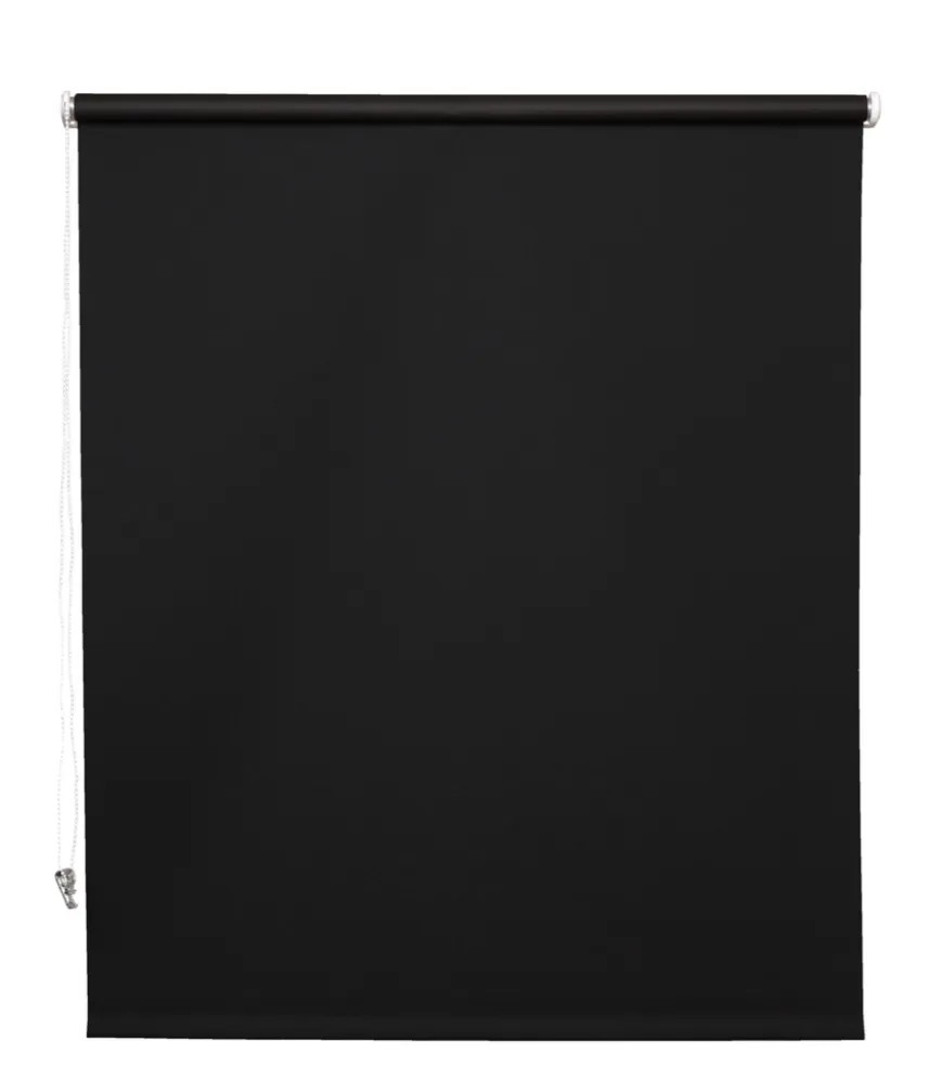 Rullegardin sort 90 x 210 cm mørklægning