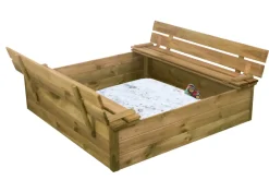 Sandkasse med bænk og låg - Nordic Play