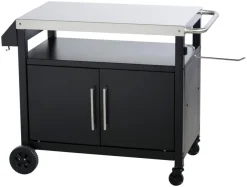 Serveringsvogn Columbus sort stål - Sunlife®