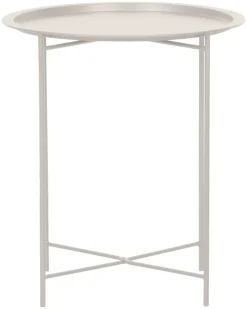 Sidebord Michigan stål sandy grey Ø46,8 cm - Sunlife®