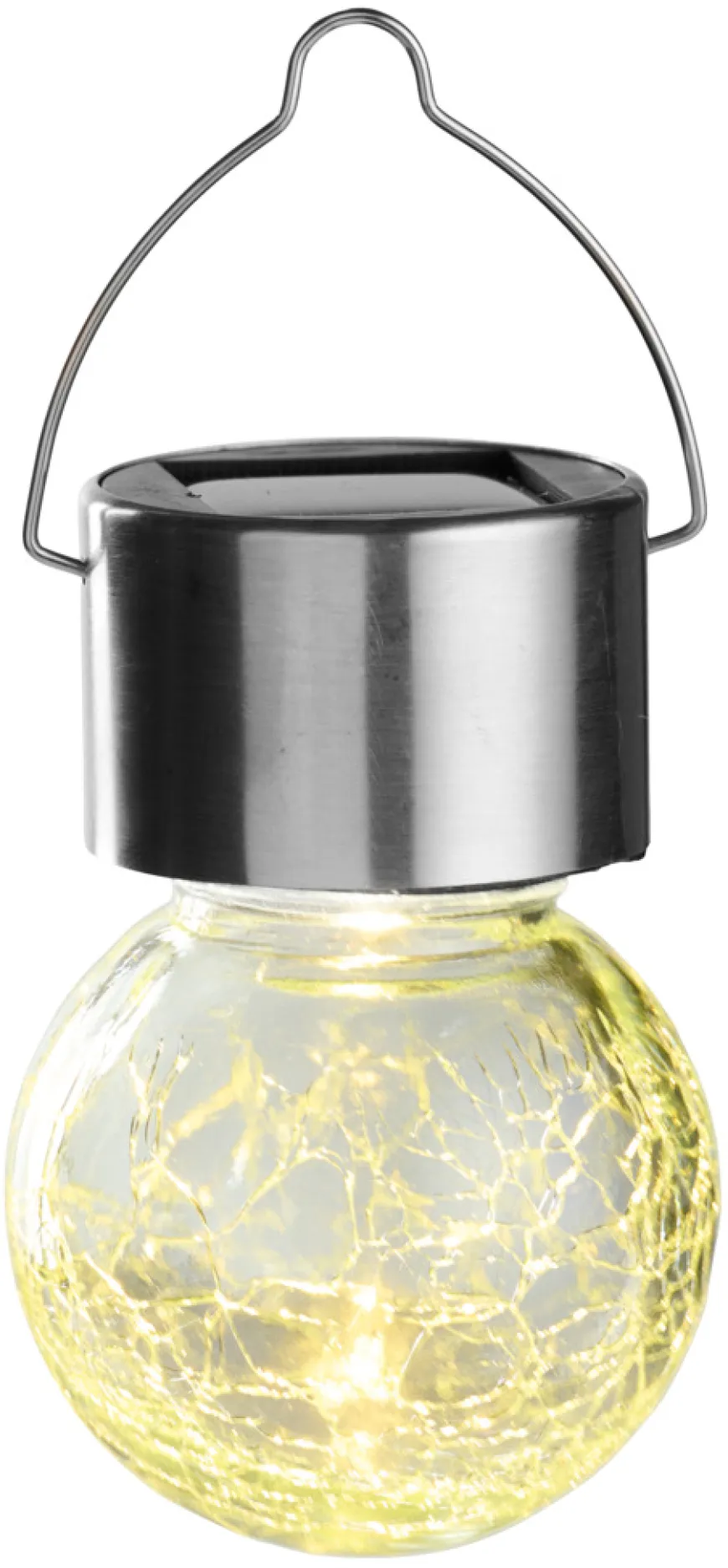 Solcellepære glas/metal Ø6 cm 3-pk. - Garden®