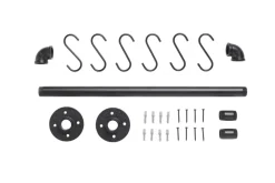 Stang m/6 kroge sort 615 mm