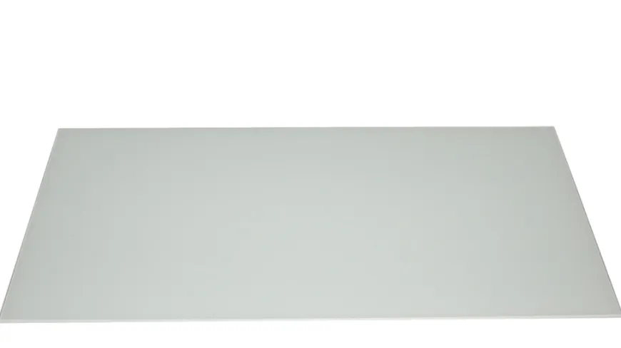 Stænkplade hvid glas firkantet 80 x 40 cm