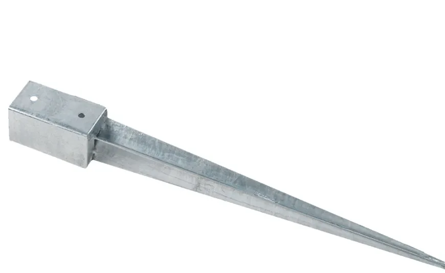 Stolpespyd galvaniseret 100 x 100 x 750 mm