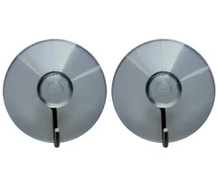 TARGET® sugekopkrog transparent/krom 2 stk.