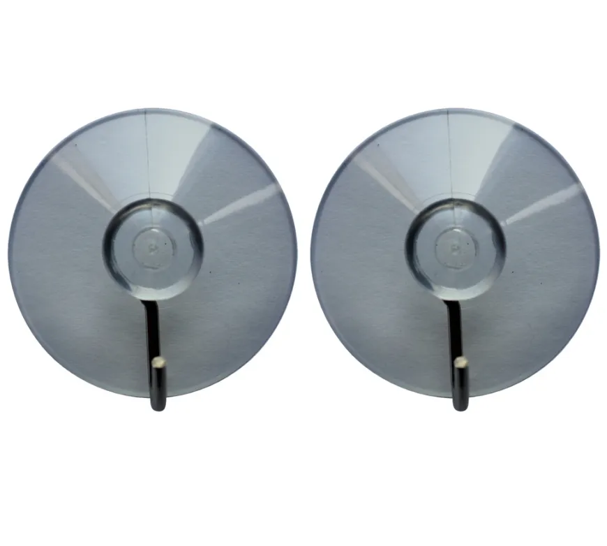 TARGET® sugekopkrog transparent/krom 2 stk.