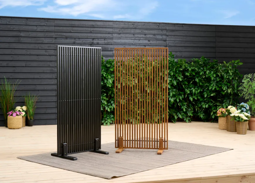 Terrasseafskærmning New York sort akacie - Sunlife®
