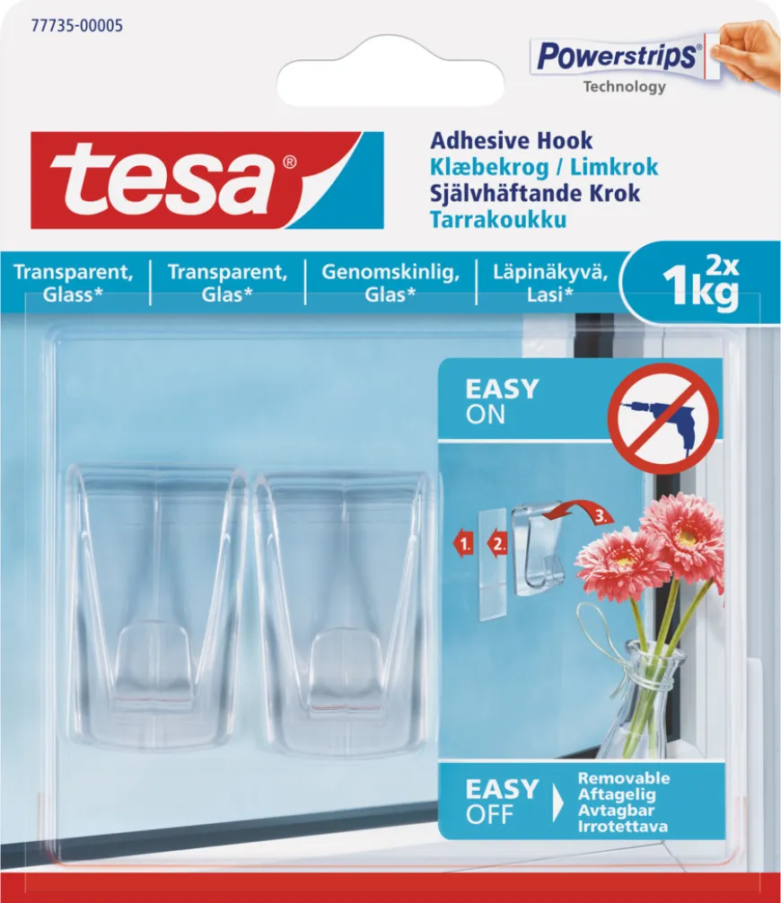 tesa® klæbekrog til glas 1 kg - 2 stk.