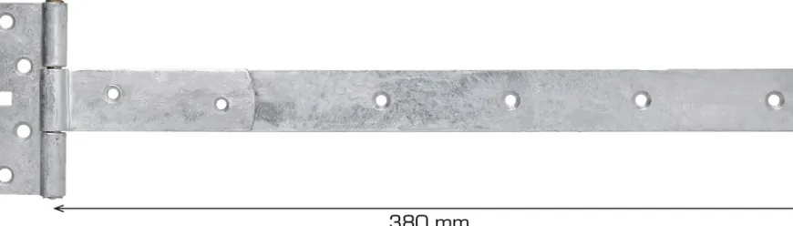 T-hængsel 380 mm galvaniseret