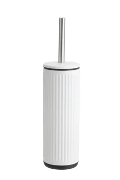 Toiletbørste m/riller rund hvid Ø9 x 38 cm - REN