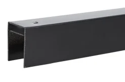 Top-/bundliste til panelhegn sort aluminium 172 cm