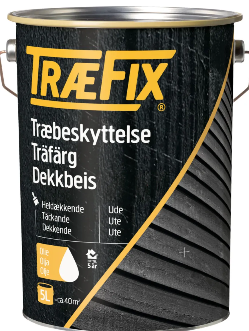 TræFix® træbeskyttelse heldækkende svenskrød 5 l