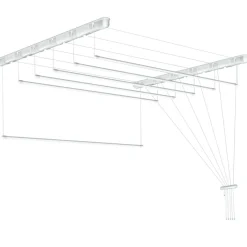 Tørrestativ m/snoretræk lofthængt 180 x 51 cm