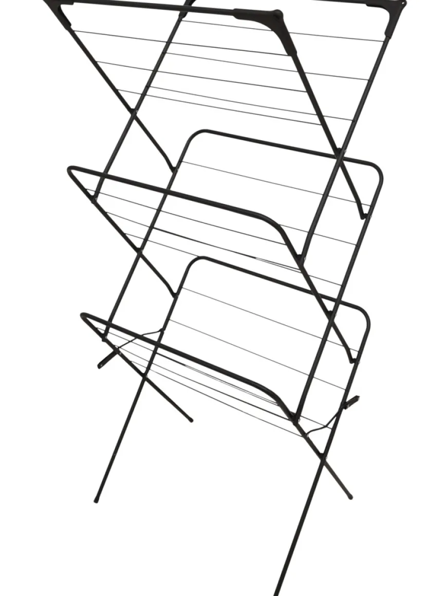 Tørrestativ sort 62 × 50 × 138 cm