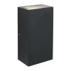Udendørs væglampe LED aluminium/glas sort