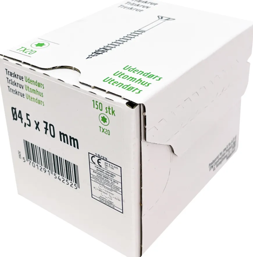 Universalskrue Basic 4,5 x 70 mm 150 stk.