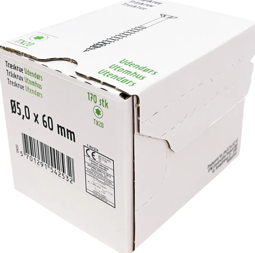 Universalskrue Basic 5,0 x 60 mm 170 stk.
