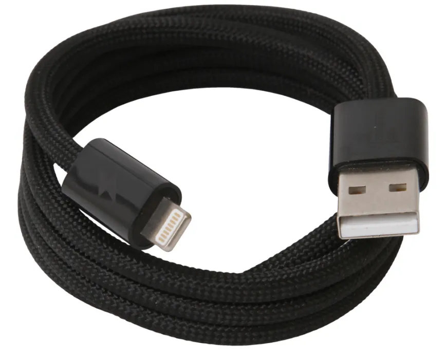 USB-A til lightning magnetisk kabel 1 meter sort