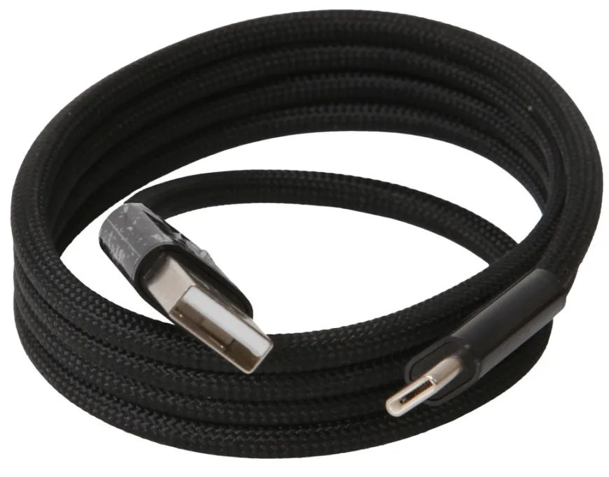 USB-A til USB-C magnetisk kabel 1 meter sort