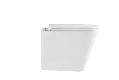 Væghængt toilet kantet m/Vortex skyl - hvid