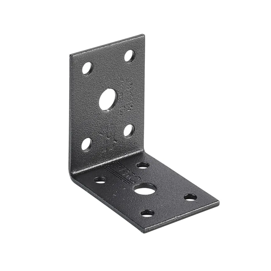 Vinkelbeslag sort 50 x 50 x 35 mm