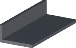 Vinkelliste sort pvc 30 x 20 x 2000 mm
