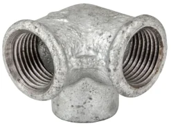 Vinkel m/sideudløb galvaniseret 1/2"
