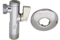 Vinkelventil med filter 1/2" x 1/2"